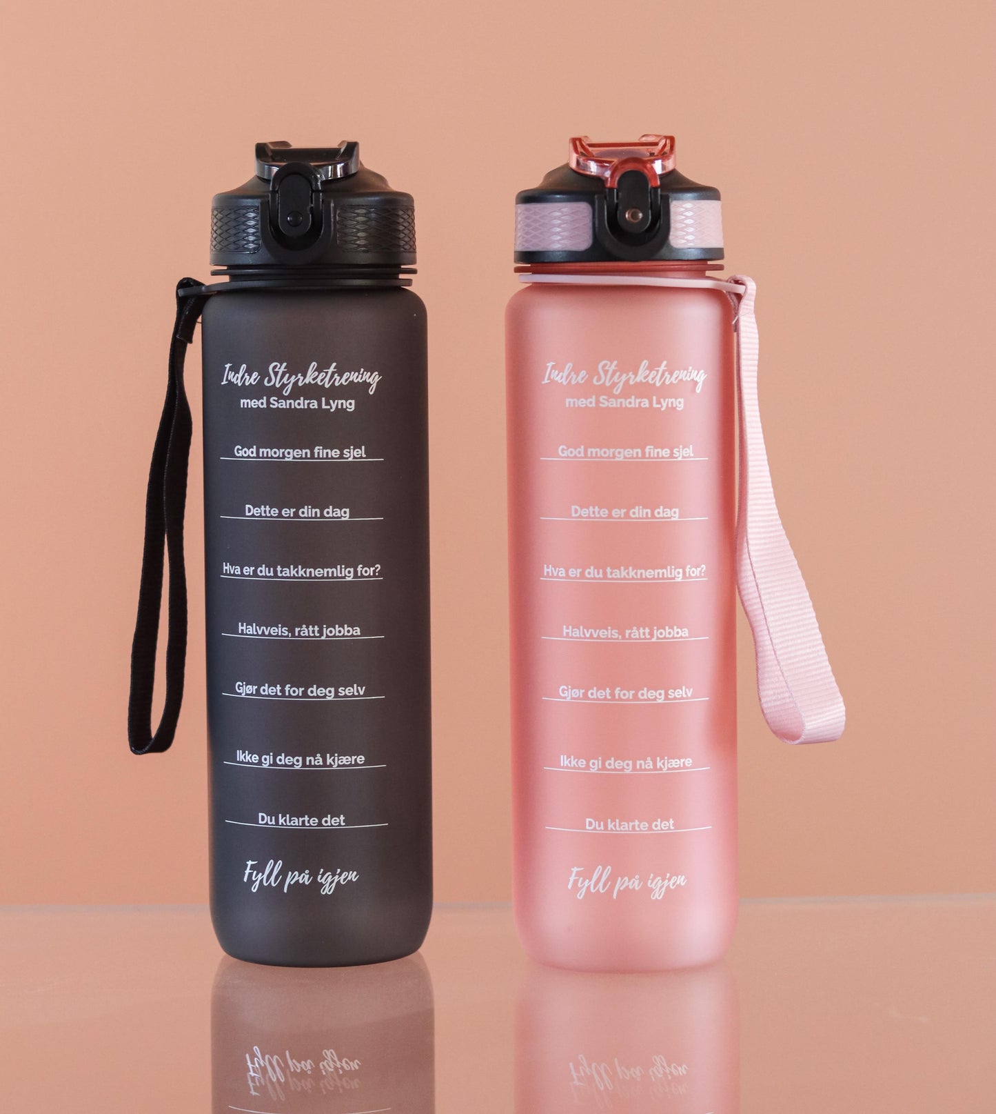 Inre styrketräning Motivationsflaska Svart