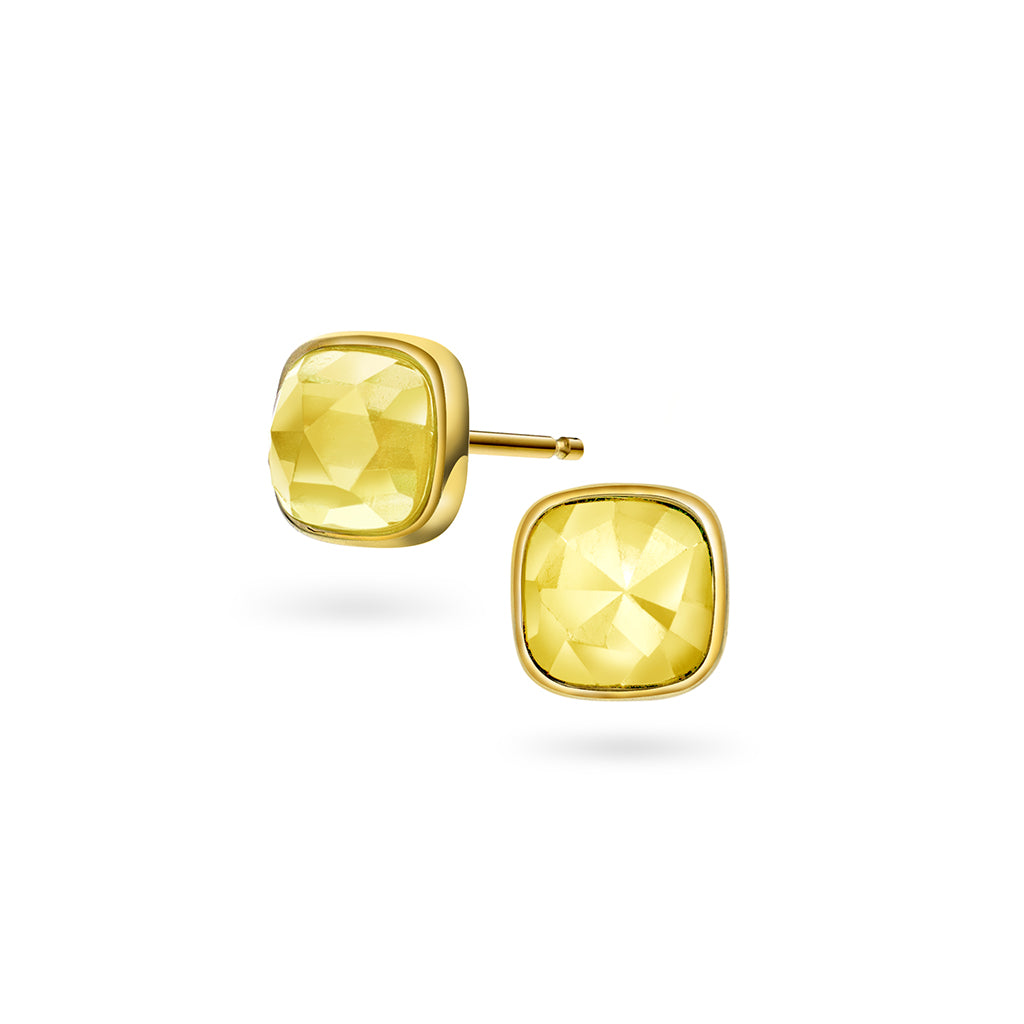 Örhängen i förgyllt silver med citrin JOY