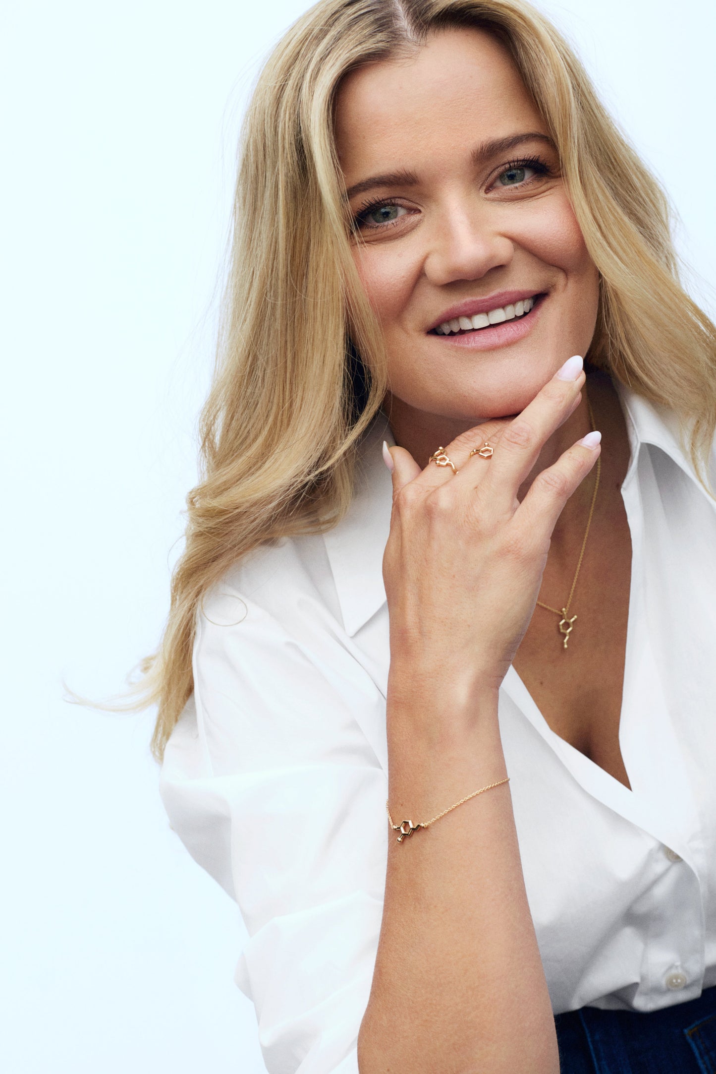 Ring i förgyllt silver dopamin - motivation