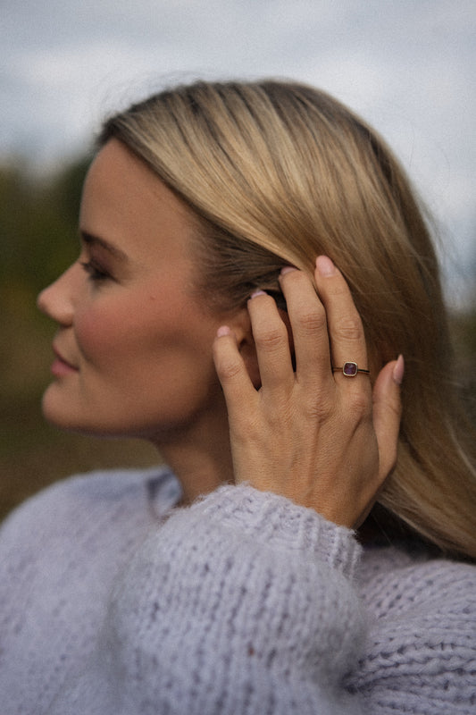 Ring i förgyllt silver med ametist RO
