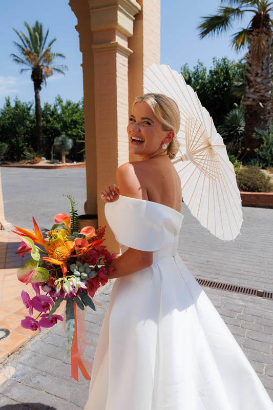 Örhängen i förgyllt silver med sötvattenspärlor