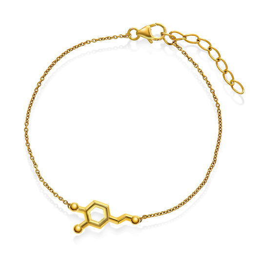 Armband i förgyllt silver dopamin - motivation