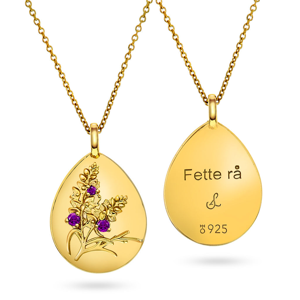 Amulett "Fette rå" med ametist