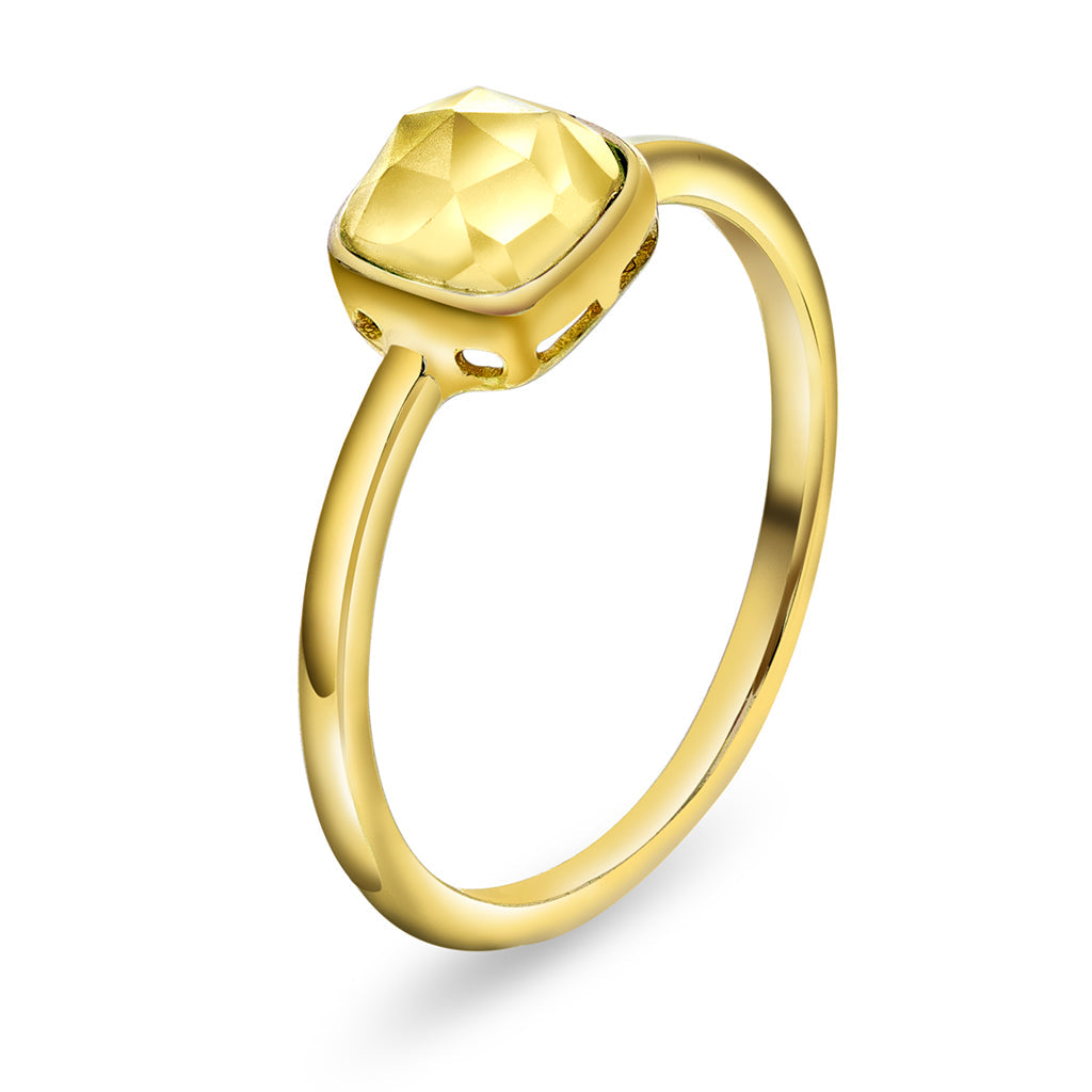 Ring i förgyllt silver med citrin JOY