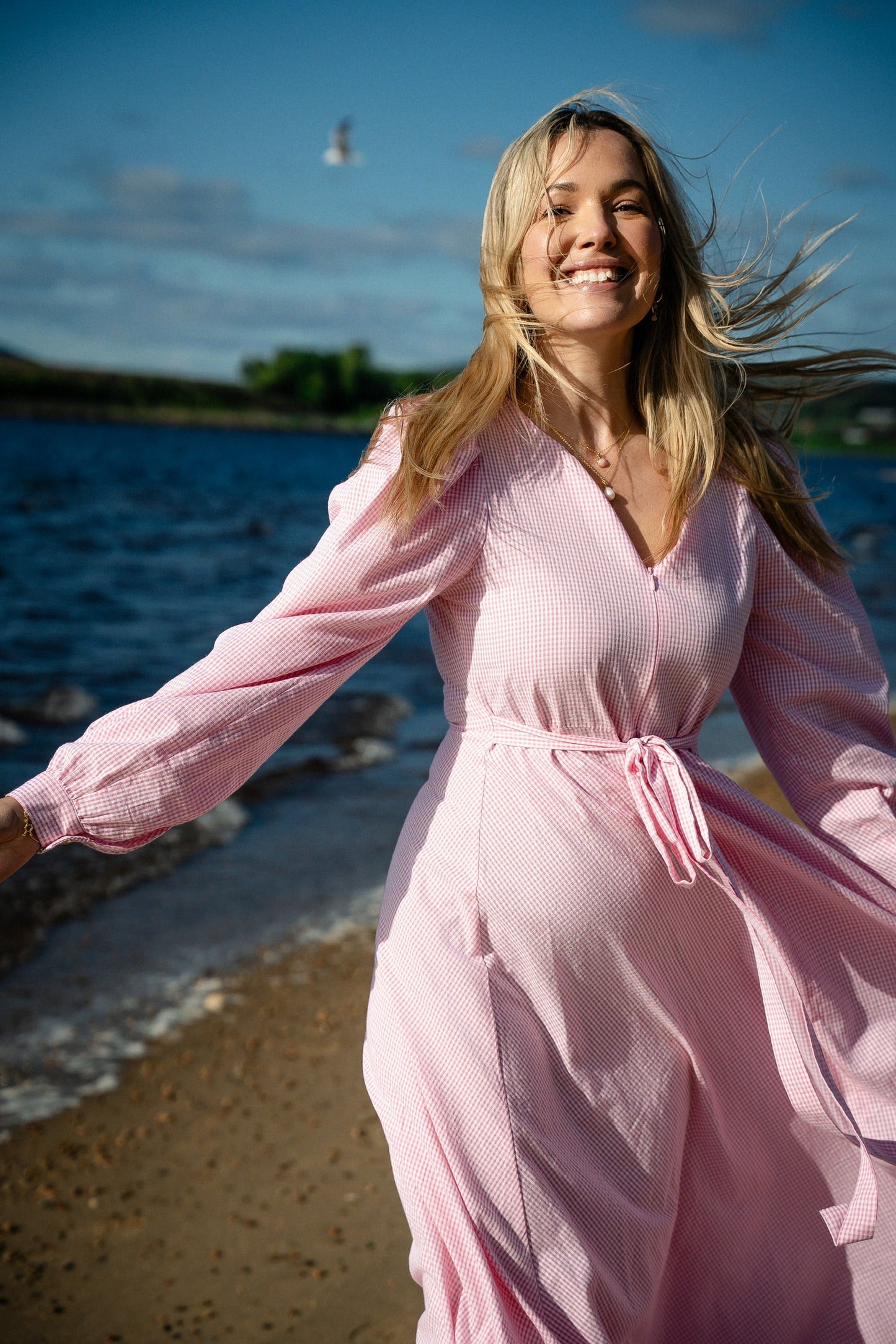 Madikken klänning rosa rutig