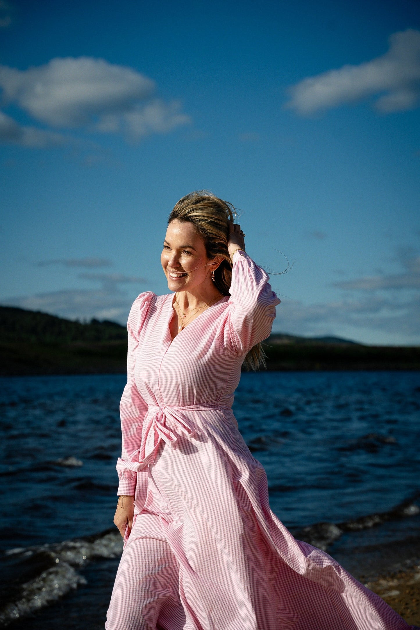 Madikken klänning rosa rutig