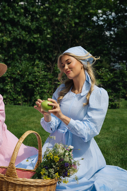 Madikken klänning blå rutig
