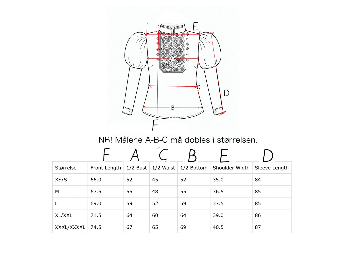 Drömblusen Vit med Rosa Broderi