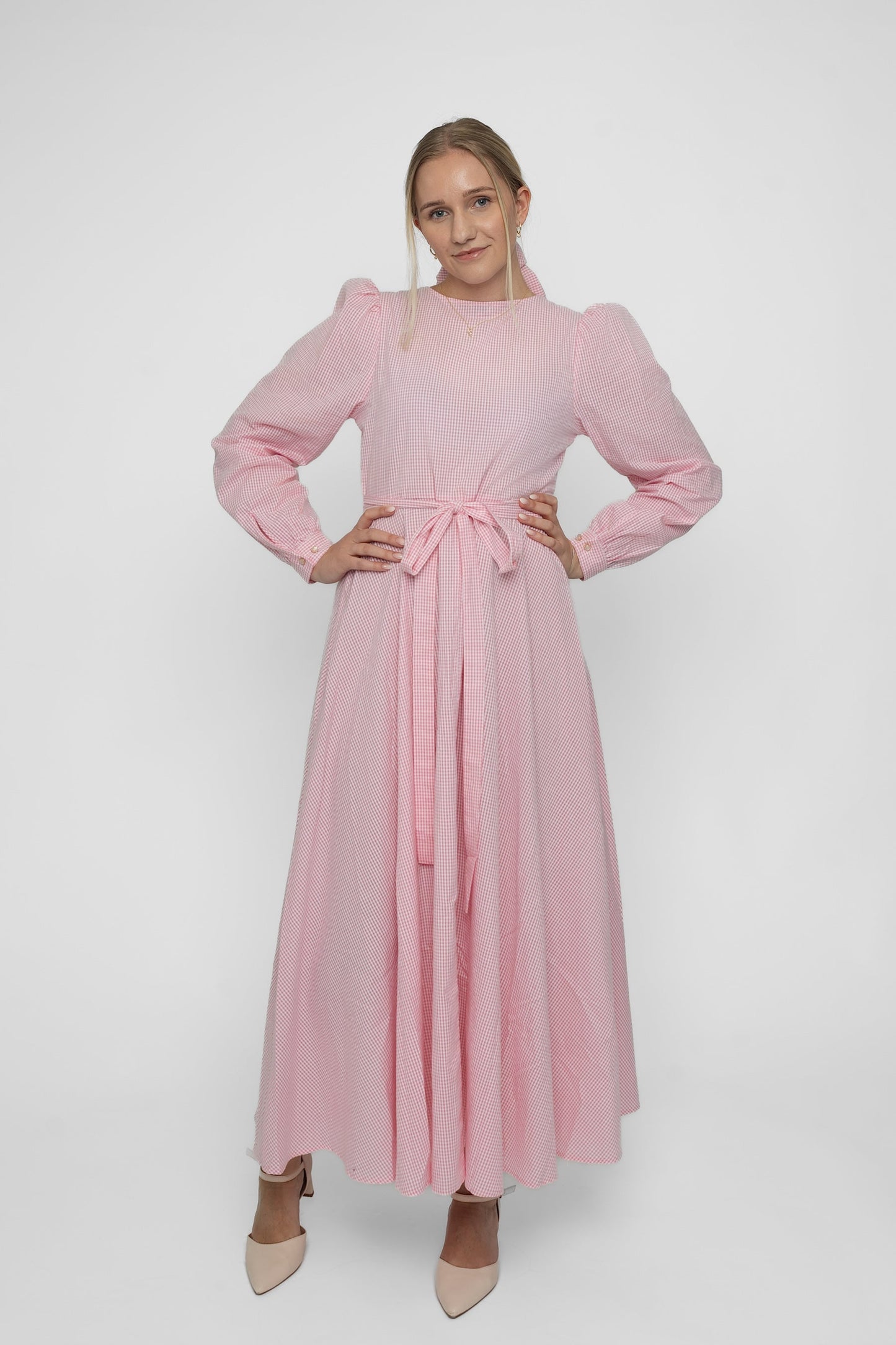 Madikken klänning rosa rutig