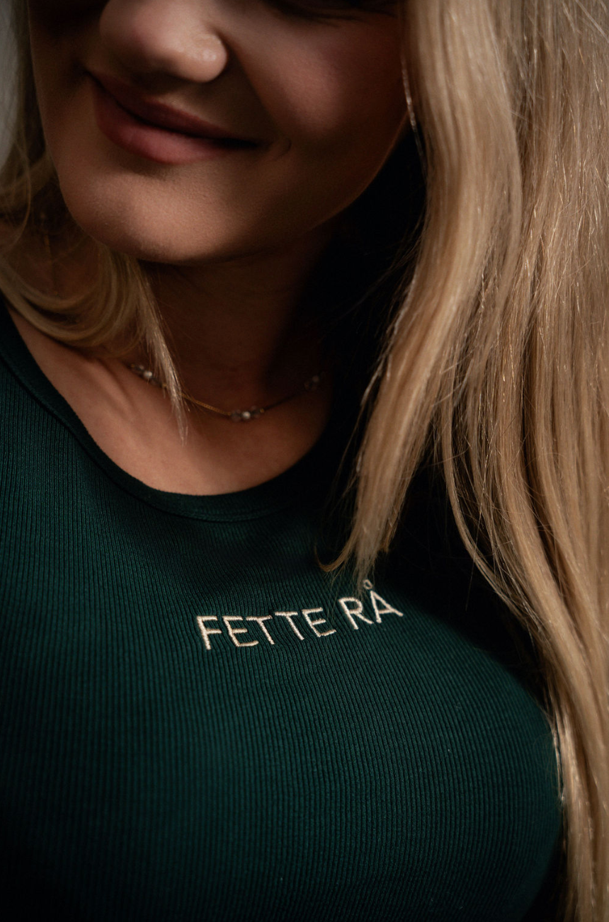 Ljungfärgad linne - Fat raw GREEN