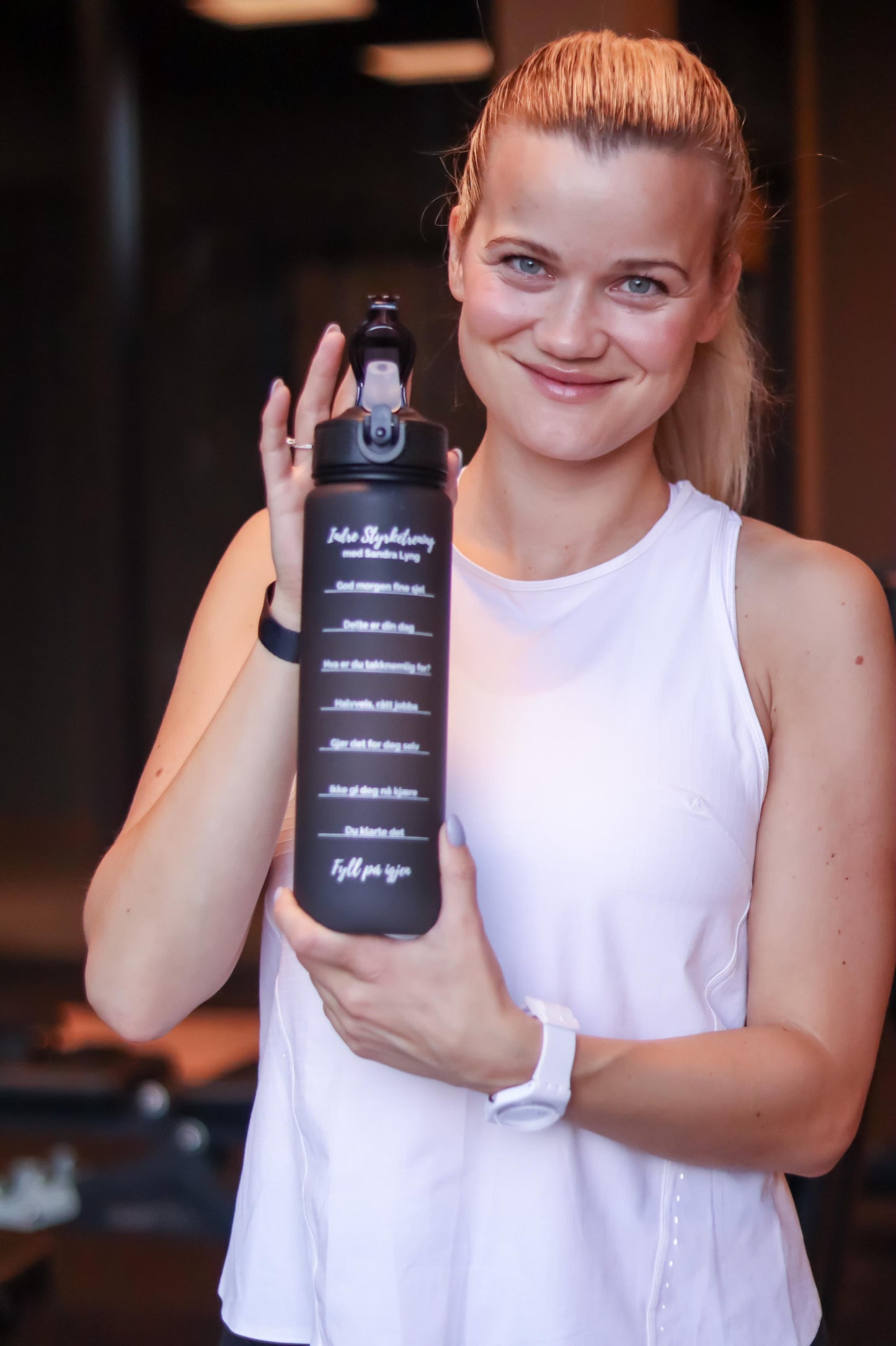 Inre styrketräning Motivationsflaska Svart
